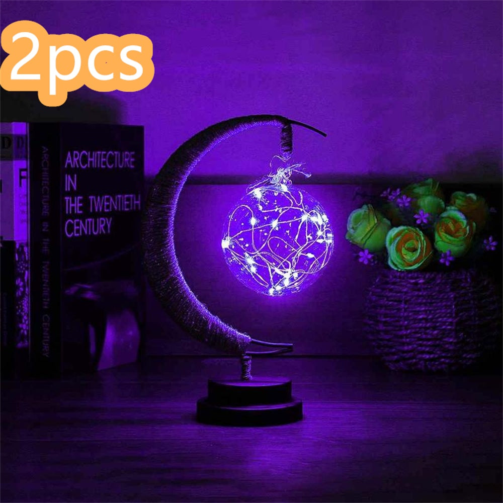Led Moon Light Wrought Iron Ornament Light Star Shape Copper Wire Light Decorative Light USB Battery - CozyPath by Pathmol