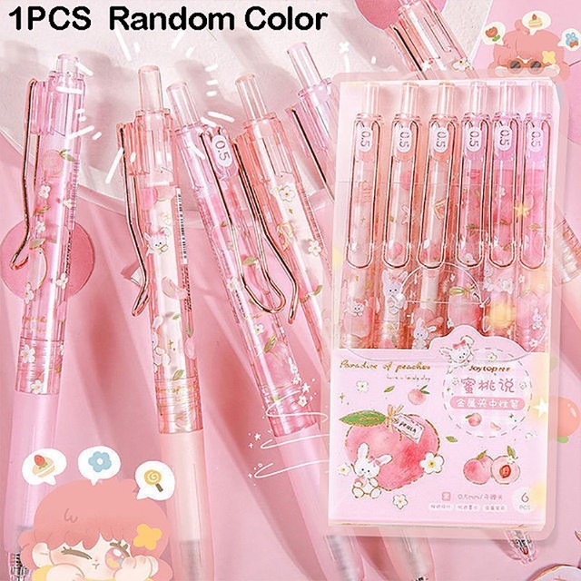 1PC Cute Gel Pens 0.5mm Kawaii Peach Strawberry - CozyPath by Pathmol