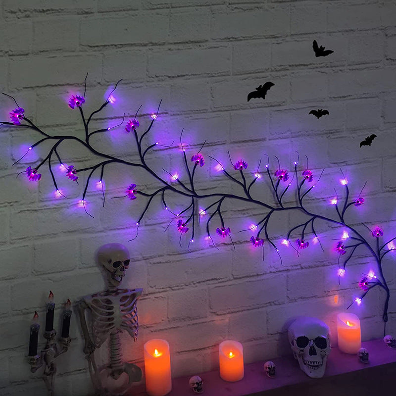 Halloween LED Willow Vine String Light Cool Cartoon Bat Pumpkin Decoration For Indoor Outdoor Party House Decor - CozyPath by Pathmol