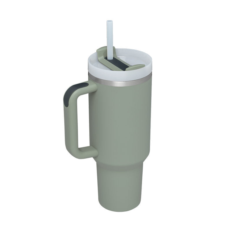 40 Oz Tumbler With Handle Straw Insulated, Stainless Steel Spill Proof Vacuum Coffee Cup Tumbler With Lid Tapered Mug Gifts For Valentine Lover Suitable For Car Gym Office Travel - CozyPath by Pathmol