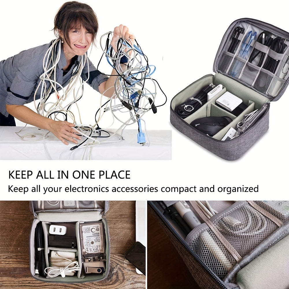 Electronics Organizer Travel Cable Organizer Bag Waterproof Portable Digital Storage Bag Electronic Accessories Case Cable Charger Organizer Case - CozyPath by Pathmol
