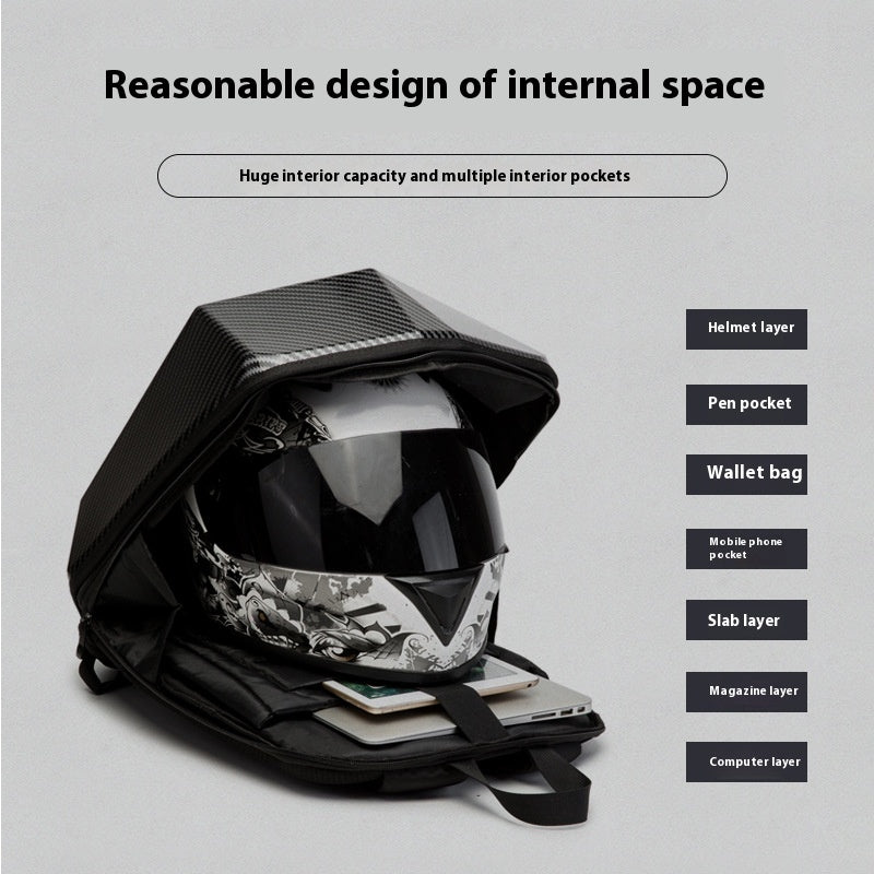 Motorcycle Knight Hard Shell Backpack Backpack - CozyPath by Pathmol
