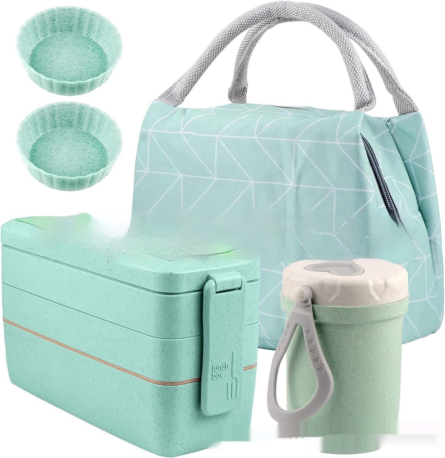 Amazon 8-piece Set Japanese Lunch Box Suit Thermal Bag Breakfast Soup Cups Bento Box Set Suit - CozyPath by Pathmol