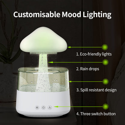 Rain Humidifier Mushroom Humidifier Rain Cloud Humidifier Water Drop Humidifier - CozyPath by Pathmol