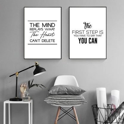 Poster Quote Canvas Painting Phrases Motivational Wall-Art Home-Decor Pictures Minimalist - CozyPath by Pathmol