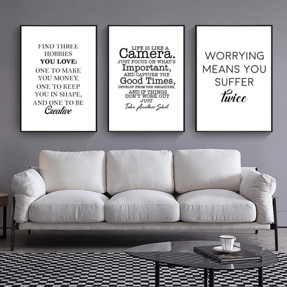 Poster Quote Canvas Painting Phrases Motivational Wall-Art Home-Decor Pictures Minimalist - CozyPath by Pathmol