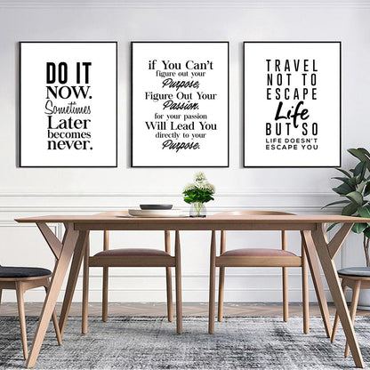 Poster Quote Canvas Painting Phrases Motivational Wall-Art Home-Decor Pictures Minimalist - CozyPath by Pathmol