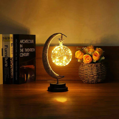 Led Moon Light Wrought Iron Ornament Light Star Shape Copper Wire Light Decorative Light USB Battery - CozyPath by Pathmol