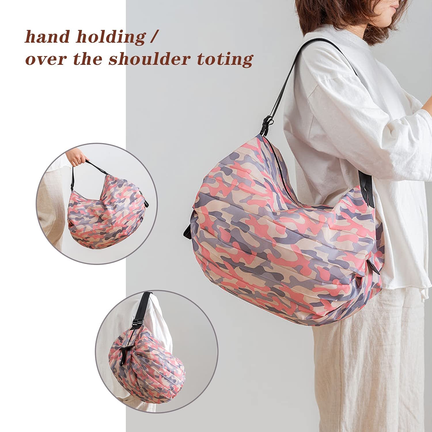 Large Capacity Shopping Bags Portable Foldable Reusable Grocery Bags Daily Commuting Picnic Camping Storage Bag - CozyPath by Pathmol