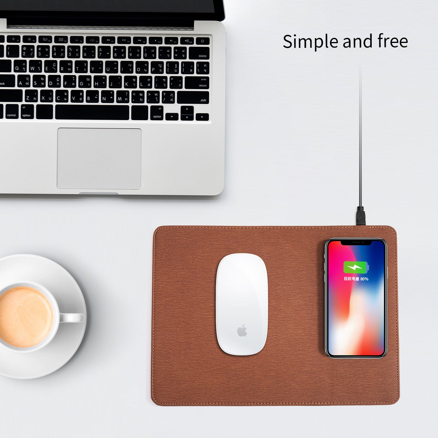 QI wireless charging mouse pad fast charging 5W - CozyPath by Pathmol