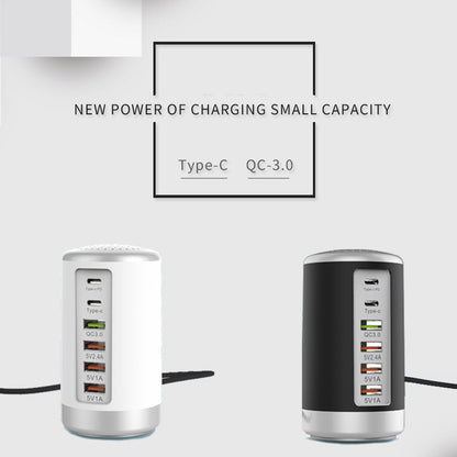 USB C Charging Station With 6Ports Mobile Phone Charger Multi-port Usb Cylindrical Charger - CozyPath by Pathmol