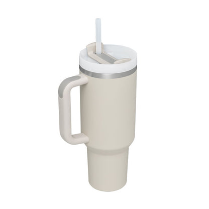 40 Oz Tumbler With Handle Straw Insulated, Stainless Steel Spill Proof Vacuum Coffee Cup Tumbler With Lid Tapered Mug Gifts For Valentine Lover Suitable For Car Gym Office Travel - CozyPath by Pathmol