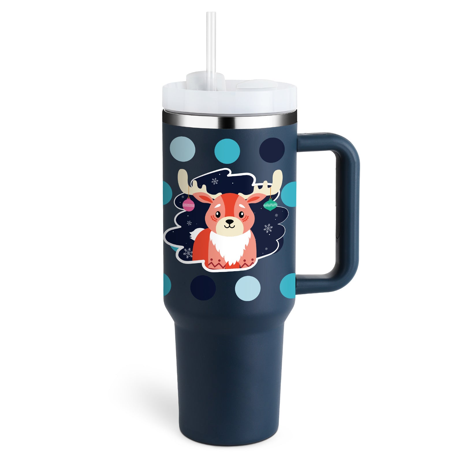 40 Oz Tumbler With Handle Straw Insulated, Stainless Steel Spill Proof Vacuum Coffee Cup Tumbler With Lid Tapered Mug Gifts For Valentine Lover Suitable For Car Gym Office Travel - CozyPath by Pathmol