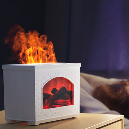 2024 New Simulated Fireplace Air Humidifier Flame Effect Aroma Oil Diffuser Aromatherapy Humidifiers Mist Sprayer Air Purifier - CozyPath by Pathmol