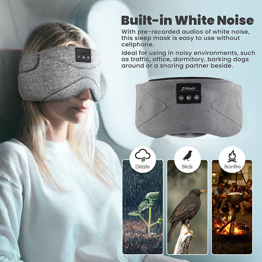 White Noise Bluetooth Sleep Eye Mask - CozyPath by Pathmol