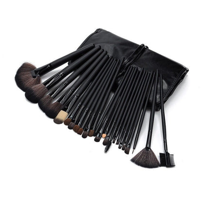 24 Logs Black Makeup Brush Set Brush Beauty Tools Make-up Makeup Brush Set - CozyPath by Pathmol