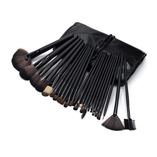 24 Logs Black Makeup Brush Set Brush Beauty Tools Make-up Makeup Brush Set - CozyPath by Pathmol