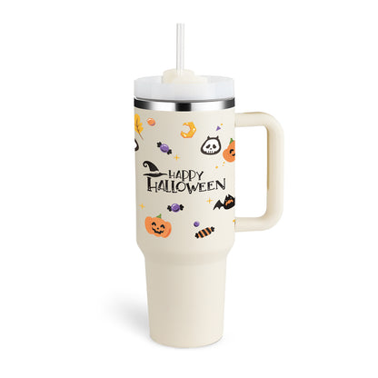 40 Oz Tumbler With Handle Straw Insulated, Stainless Steel Spill Proof Vacuum Coffee Cup Tumbler With Lid Tapered Mug Gifts For Valentine Lover Suitable For Car Gym Office Travel - CozyPath by Pathmol