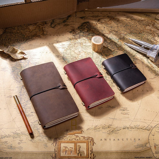 Crazy Horse Leather Business Notebooks High-grade Diary - CozyPath by Pathmol