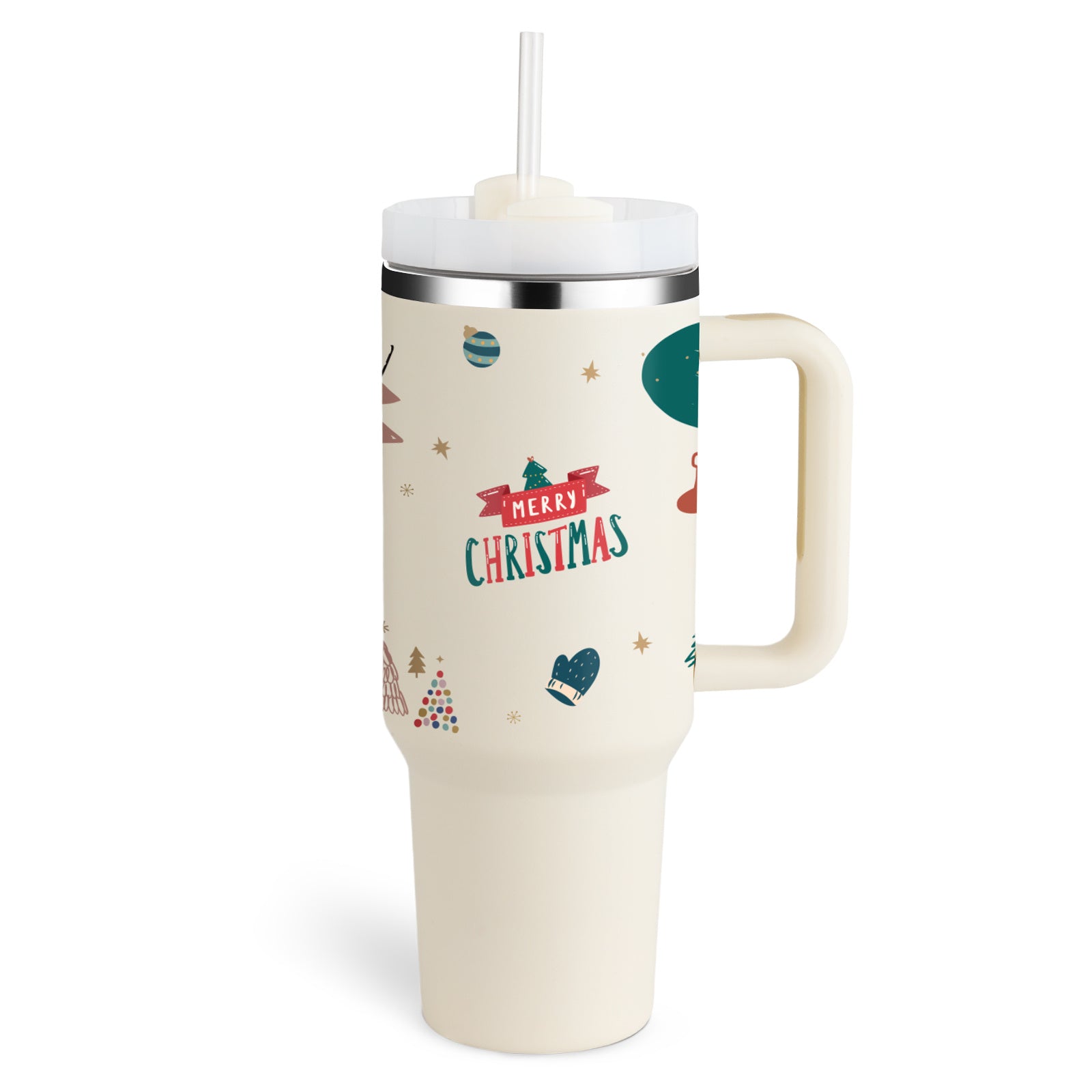 40 Oz Tumbler With Handle Straw Insulated, Stainless Steel Spill Proof Vacuum Coffee Cup Tumbler With Lid Tapered Mug Gifts For Valentine Lover Suitable For Car Gym Office Travel - CozyPath by Pathmol
