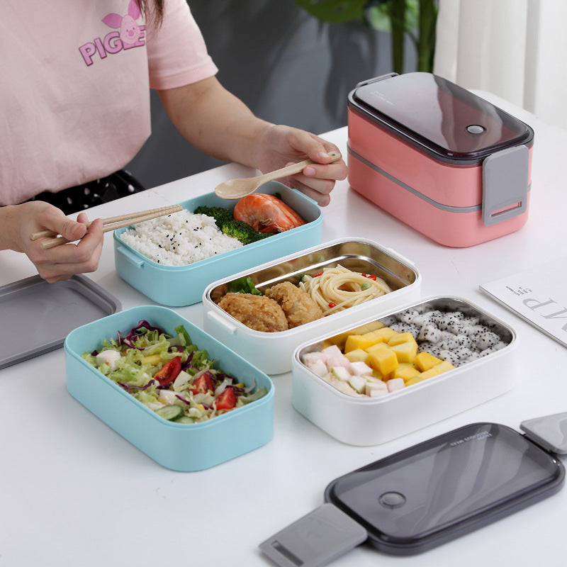 Bento Lunch Box Set Portable Insulation Bucket Stainless Steel - CozyPath by Pathmol