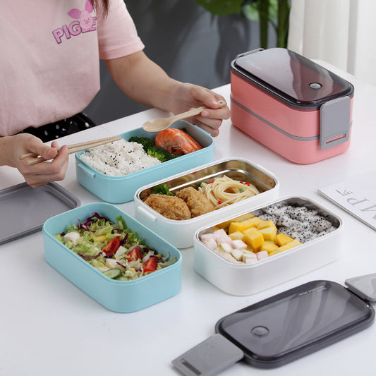Bento Lunch Box Set Portable Insulation Bucket Stainless Steel - CozyPath by Pathmol