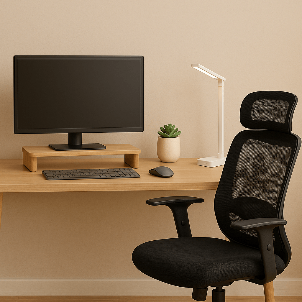 Home Office Starter Set – Chair, Stand & Lamp - CozyPath by Pathmol