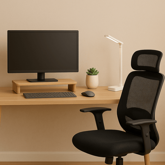 Home Office Starter Set – Chair, Stand & Lamp - CozyPath by Pathmol