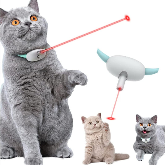 Automatic Cat Toy Smart Laser Teasing Cat Collar Electric USB Charging Kitten Amusing Toys Interactive Training Pet Items - CozyPath by Pathmol