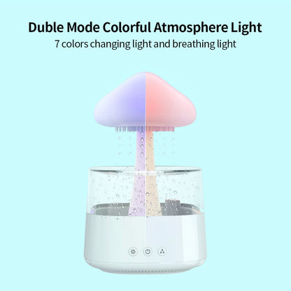 Rain Humidifier Mushroom Humidifier Rain Cloud Humidifier Water Drop Humidifier - CozyPath by Pathmol
