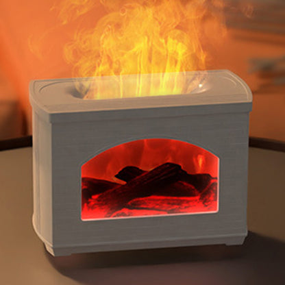 2024 New Simulated Fireplace Air Humidifier Flame Effect Aroma Oil Diffuser Aromatherapy Humidifiers Mist Sprayer Air Purifier - CozyPath by Pathmol