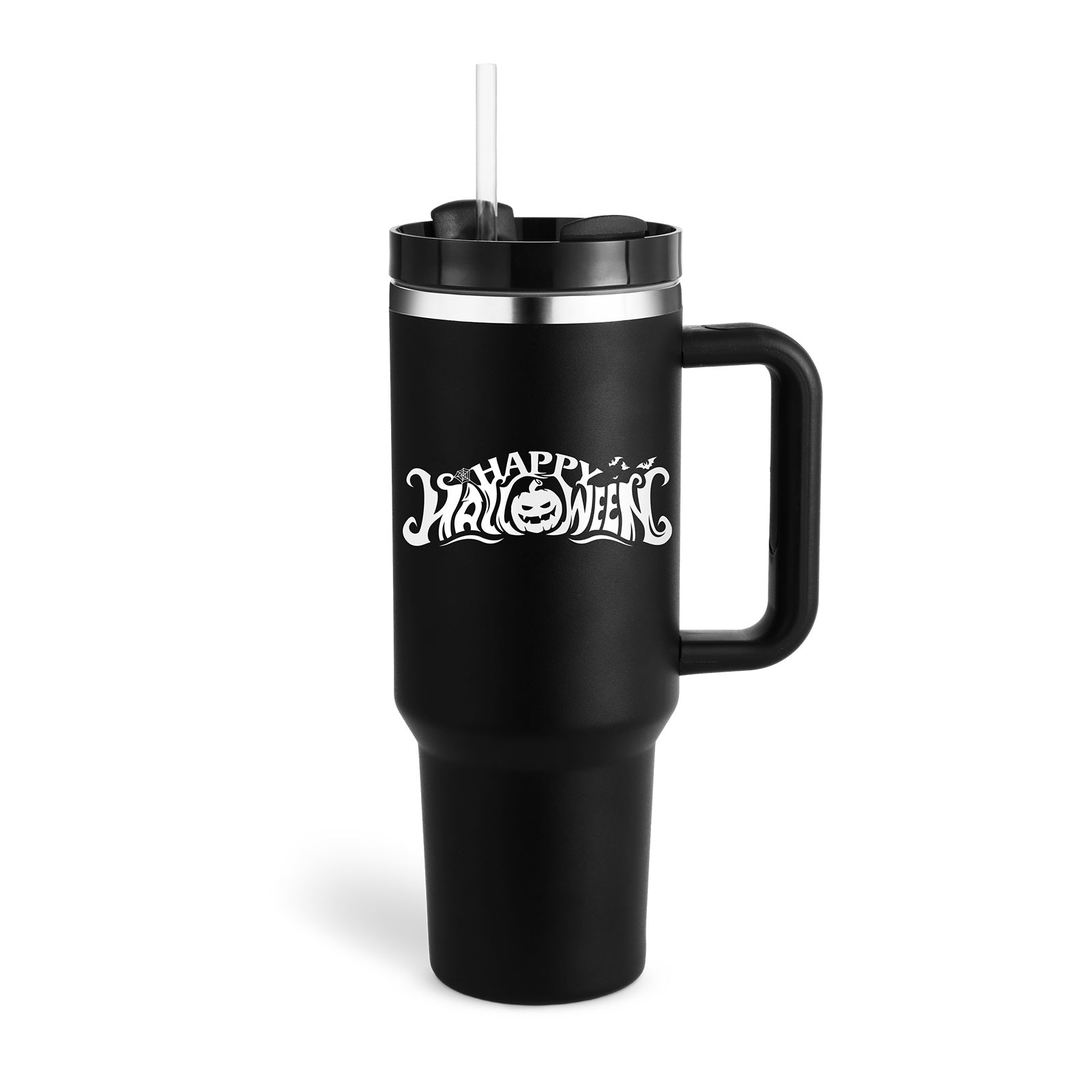 40 Oz Tumbler With Handle Straw Insulated, Stainless Steel Spill Proof Vacuum Coffee Cup Tumbler With Lid Tapered Mug Gifts For Valentine Lover Suitable For Car Gym Office Travel - CozyPath by Pathmol