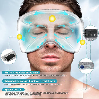 White Noise Bluetooth Sleep Eye Mask - CozyPath by Pathmol