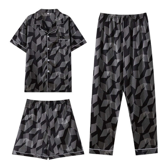 Men S Ice Silk Double Short Suit - CozyPath by Pathmol