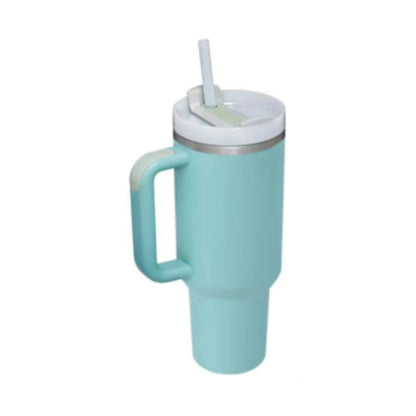 40 Oz Tumbler With Handle Straw Insulated, Stainless Steel Spill Proof Vacuum Coffee Cup Tumbler With Lid Tapered Mug Gifts For Valentine Lover Suitable For Car Gym Office Travel - CozyPath by Pathmol