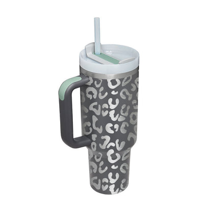 40 Oz Tumbler With Handle Straw Insulated, Stainless Steel Spill Proof Vacuum Coffee Cup Tumbler With Lid Tapered Mug Gifts For Valentine Lover Suitable For Car Gym Office Travel - CozyPath by Pathmol