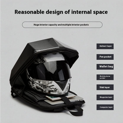 Motorcycle Knight Hard Shell Backpack Backpack - CozyPath by Pathmol